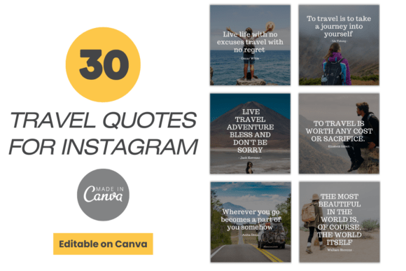 Download Travel Quotes Instagram Posts Template - Instagram posts Collection