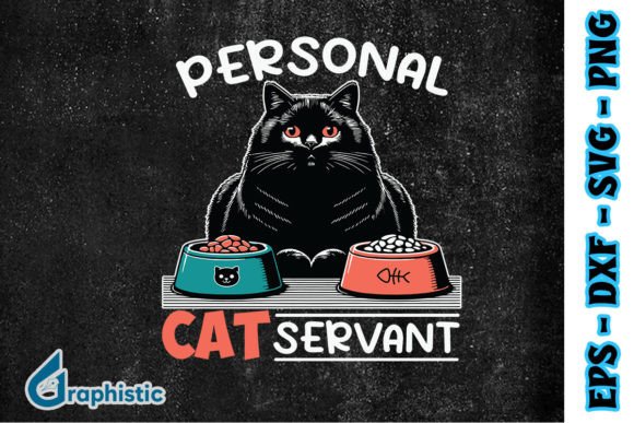 Download Funny Black Cat Personal Cat Servant SVG - Fun Collection